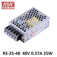 ac dc power source 48V 0.57A 25W Original Meanwell Switch Power Supply RS-25-48 Miniature size 300VAC input surge SMPS PSU 48VDC 2024 - buy cheap