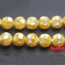 Contas de concha de abalone amarelo natural de 10mm, contas para colar e pulseira, 12 tamanhos asrb04 2024 - compre barato