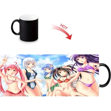 Anime Bikini Girl Hot Reactive Sensitive Mugs Black White Changing Color Ceramic Mug Porcelain Tea Coffee Cup 12oz 2024 - buy cheap