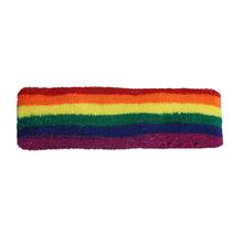 18X5CM LGBT Rainbow Headband Hair Band Cotton Towel Fabric Sweat-absorbent Soft Headband for Men Women Sports Running Fitness 2024 - buy cheap