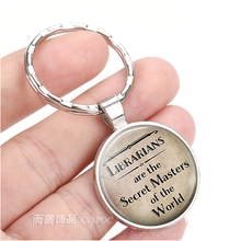 Librarians Are The Secret Masters of The World Quote Keychain Pendant Alloy Plated Glass Cabochon Dome Gift for Reader Key Chain 2024 - buy cheap