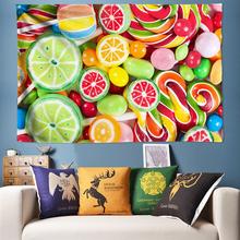 Tapeçaria de parede de arco-íris em formato de doces psicodélico, tapeçaria de decoração para quarto de crianças 170x240 2024 - compre barato