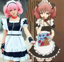 Cute Maid Anime Carnival Costume Classic Apron Dress with Hairband and Wristbands Manga Character Servant Girl Cosplay Outfit 2024 - buy cheap