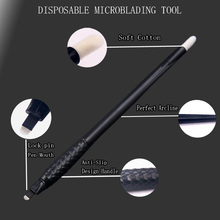 10pcs 0.15mm*18U Disposable 3D Eyebrow Microblading Manual Plastic Tattoo Pen 2024 - buy cheap