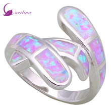 Fashion Opal Rings Fine Jewelry Women's Rings Pink Fire Opal  Silver Color Size 5 6 7 7.5 8.5 R479 2024 - buy cheap