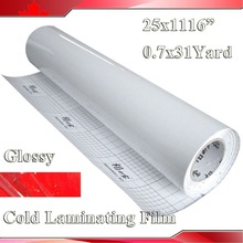 Novidade filme laminador 25 "x 0635" (x 28m) protetor claro e brilhante uv brilho pvc frio película de laminação proteger foto para laminador frio 2024 - compre barato