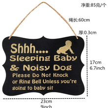 Placa de madeira para dormir, placa decorativa de madeira para não bater para quarto de bebês, quarto do berçário 2024 - compre barato