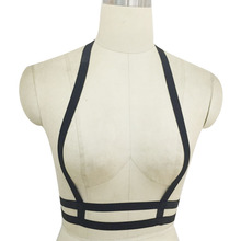 Women's  body harness bra black body harness sexy lingerie spandex harajuku pastel goth harness cage bra bondage harness bra 2024 - buy cheap