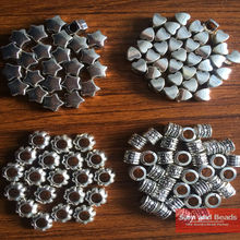 10pcs/Lot Love Heart Alloy Bead DIY European Big Hole Beads Fits Charm Pandora Bracelets Necklaces Pendants 2024 - buy cheap