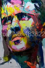 Pintura al óleo de retrato de bordado moderno pintado a mano, conjunto de lienzo de Arte de cara de hombre fresco, pintura de pared hermosa 2024 - compra barato