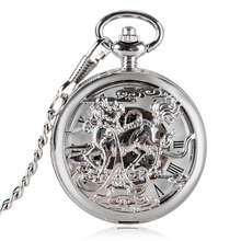 Luxury Chinese Mythological Beasts Pocket Watch Mechanical Hand-winding Kirin Steampunk Fob Watches Gift Relogio De Bolso 2024 - buy cheap
