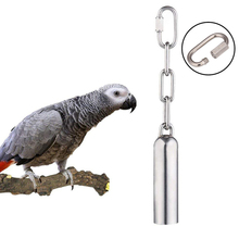 Pet Bird Stainless Steel Bell Toys Chew Parrot Hanging Swing Cockatiel Parakeet Funny Bite Resistant Hanging Bell Toy Bird Cage 2024 - buy cheap