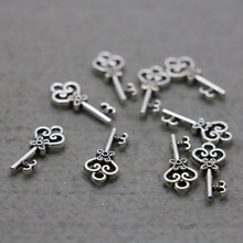 Accesorios de botón para fabricación de joyas, accesorios de aleación para llave, accesorios de placa de plata, 9x20mm, 10 Uds. 2024 - compra barato