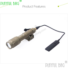 Outdoor CS toy water bullet gun three tripod 20mm track clip with tail line strong light LED flashlight black sand color Z30 2024 - buy cheap