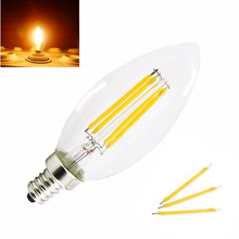 Newest 2W 4W E12 LED Filament Candle Bulb Candelabra Light 110V Warm/Cold White Indoor LED Torpedo Shape Lamp 2024 - buy cheap