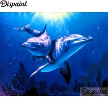 Pintura completa quadrada/redonda 5d diy pintura diamante "animal golfinho" 3d bordado ponto cruz decoração para casa presente a11838 2024 - compre barato