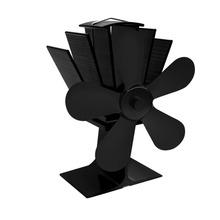 5 лопастей Тепловая плита вентилятор домашняя Бесшумная Тепловая плита вентилятор ультра Тихая деревянная плита вентилятор для камина 2024 - купить недорого
