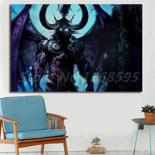 Illidan Stormrage World Of Warcrafts Animated Wallpaper Art Canvas Poster Painting Wall Picture Print Home Bedroom Decoration 2024 - buy cheap