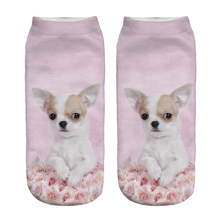 3D print Socks Women Polyester Pink Chihuahua Charactor Cotton Sock Funny Harajuku Lovely Kawaii Short Ankle Sock Unisex Casual 2024 - buy cheap