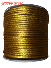 Нейлоновый корд Goldenrod 2 мм, аксессуары для ювелирных изделий, сатиновая веревка макраме, браслет с бусинами, 60 м/рулон 2024 - купить недорого