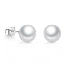 MxGxFam-pendientes de perlas hechos a mano para mujer, joyería de moda, Color oro blanco, estilo clásico, 8mm 2024 - compra barato