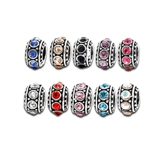 DoreenBeads Retail Mixed Silver Color Rhinestone Spacer Beads Fit European Charm 11mm,sold per pack of 50 2024 - buy cheap