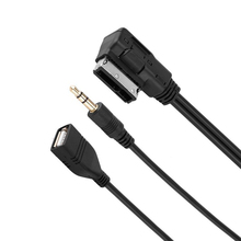 Car Music AMI MMI Interface 3.5mm jack Male Aux In Cable Adapter USB Cable for VW Audi Q5 Q7 A3 A4L A5 A1 1.5m / 5ft 2024 - buy cheap