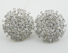 Shiny Multi White Crystal Zircon  Women 925 Sterling Silver   Stud Earrings AP22 2024 - buy cheap