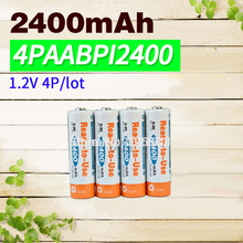 Pilas AA recargables NI-MH para linternas de alta gama, 2400mAh, 1,2 V, 4 unids/lote, para portátiles y móviles de alta calidad 2024 - compra barato