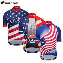 WEIMOSTAR USA Flag Mens Cycling Jersey Tops Ropa Ciclismo MTB Bike Clothing Cycling Sport Wear Racing Bicycle Clothes S-XXXL 2024 - buy cheap
