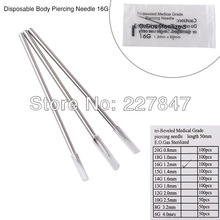 Chuse 16G 316L Stainless Steel STERILE Disposable Body Ear Navel Nose Piercing Needle 1.2mm Diameter  10pcs/Lot   Tattooing PMU 2024 - buy cheap