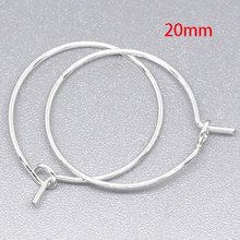 1000 Pcs Silver Plated Metal Hoops Earring Findings Wine Glass Charm Rings 20mm DIY Jewelry Making(W00861T) 2024 - buy cheap