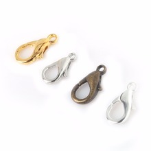 Ganchos de langosta para fabricación de joyas, 10/12/14/16mm, ganchos de oro/rodio/plata para collar, pulsera, accesorios de joyería DIY 2024 - compra barato