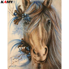 Pintura de diamante 5D DIY "Animal caballo", cuentas cuadradas completas, bordado 3D, punto de cruz, mosaico para decoración del hogar 2024 - compra barato