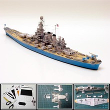 Paper Model Ship US battleship NORTH CAROLINA 1:400 scale 55CM Long 3d puzzles toy battleship Military diy decoration papercraft 2024 - buy cheap