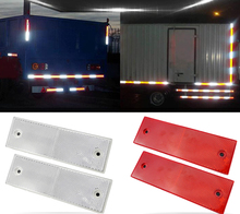Placas adhesivas reflectantes para coche y camión, cinta reflectante de seguridad, color blanco y rojo, para decoración de automóviles y camiones 2024 - compra barato