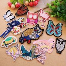 New Arrival 10 pcs Animals owls birds sequin embroidered cartoon patch iron on Motif Applique Fabric cloth embroidery accessory 2024 - buy cheap
