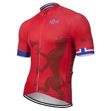 Norway 2020 Team New Summer Red Cycling Jersey Bike clothing Cycling Wear Bike Road Mountain Race Tops 2024 - buy cheap