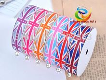 Free Shipping Wholesale 1"(25mm) 100yards Fashion United Kingdom National Flag Grosgrain Ribbon 100% Polyester WY-LX022-025 2024 - buy cheap