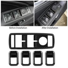Hot 1 set Car stickers Window Switch Button Trim Cover Carbon Fiber for Mercedes Benz A B C E CLA GLA GLK ML GLE Class W204 2024 - buy cheap