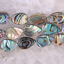 Free Shipping Fahion Jewelry Blue 13x18x4MM Natural New Zealand Abalone Shell Loose Beads String 16" O114 2024 - buy cheap