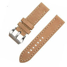 MR NENG Watch Accessories Vintage Genuine For Crazy Horse Leather 20mm 22mm 24mm 26mm Beige Watchband Watch Strap & Watch Band 2024 - buy cheap