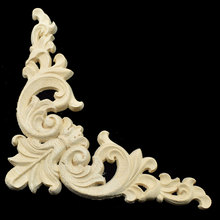 New Arrival Wood Carved Corner Applique Unpainted Furniture Decorative Figurines Wooden Miniature 2024 - buy cheap