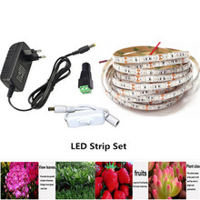 LED Grow luz DC12V banda LED para cultivo de plantas de crecimiento conjunto de luz con adaptador y interruptor 2024 - compra barato