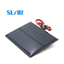 Солнечная панель из поликристаллического силикона, 4 в, 150 мА, с удлинителем кабеля 30 см, модуль зарядного устройства для аккумулятора «сделай сам», Миниатюрная игрушка на солнечной батарее 2024 - купить недорого