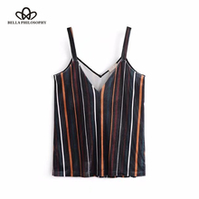 Bella Philosophy 2018 winter women casual sexy tops striped short female fashion tops velvet black tops for women 2024 - buy cheap