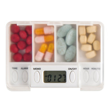 4 Grid Intelligent Timer Reminder Pills Box Organizer Storage Pill Case TK-ing 2024 - buy cheap