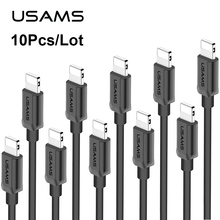 10pcs/Pack iOS 12 11 10 USB Cable for iPhone XS Cord USAMS Fast Charging USB Charger Data Cable for Lighting X 8 7 6 5s iPad 2024 - buy cheap