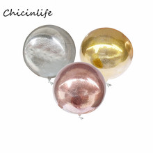 Chicinlife balões de hélio em pó, 18 polegadas, rosa, ouro, confete, bobo, festa de aniversário, casamento, decoração 2024 - compre barato