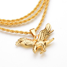 2018 Hip Hop Gold Chain Boy Fly Eagle Pendants Chain Men Jewelry Elephant Necklaces pendent Chains for Boys  Men Gifts Jewelry 2024 - buy cheap